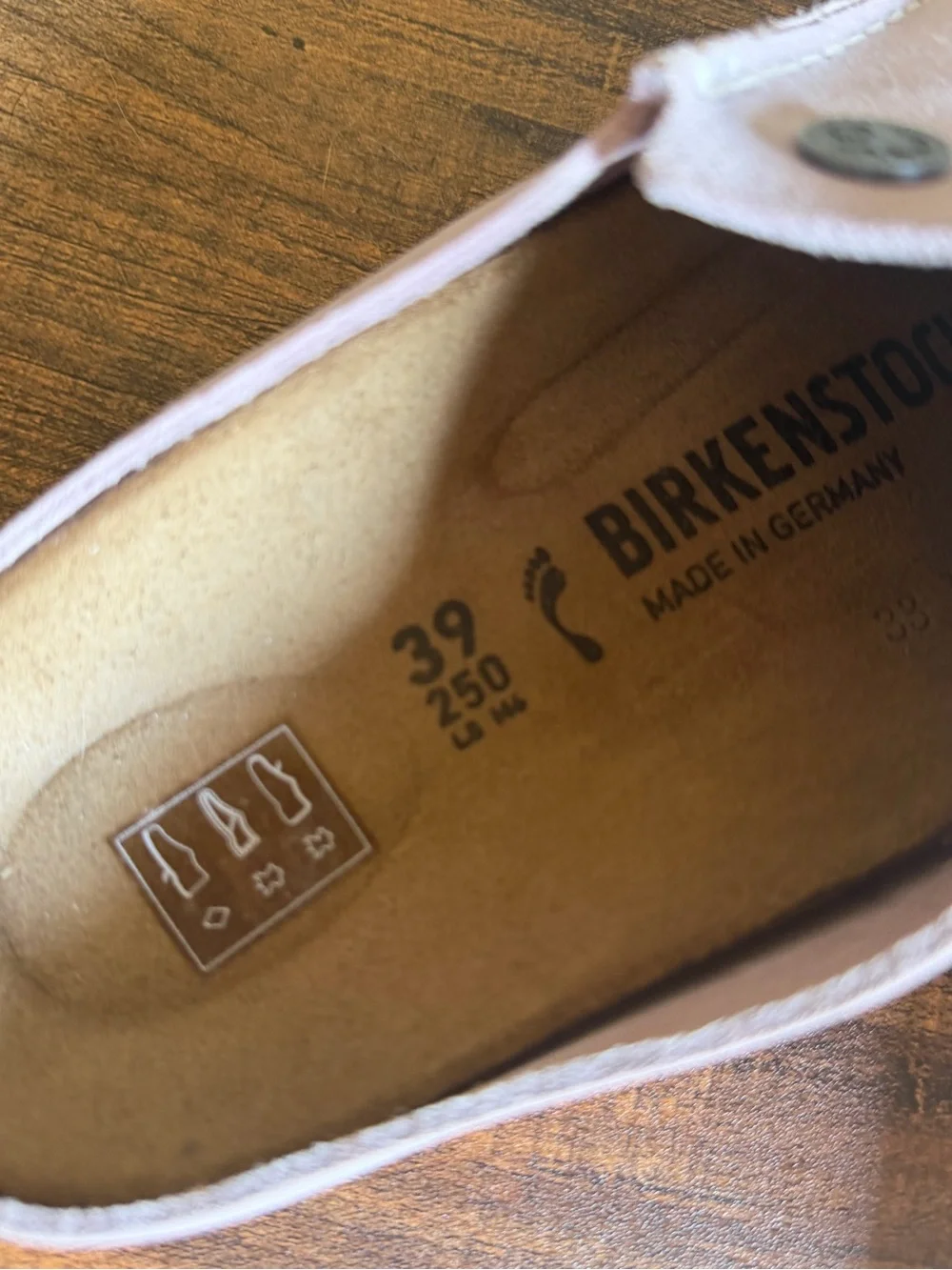 Birkenstock Zermatt Premium Suede Leather Clogs 39 Pale pink